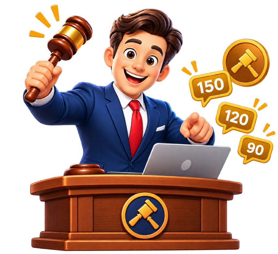 مقدم مزاد إلكتروني بشاكوش ولابتوب